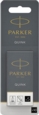 Parker Quink Long Ink Refill Cartridge for Fountain Pens Black (Pack 10)