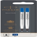 Parker Quink Rollerball Refill for Rollerball Pens Medium Blue (Pack 2) 1950327