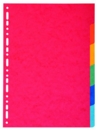 Exacompta Forever Recycled Divider 6 Part A4 220gsm Card Vivid Assorted Colours