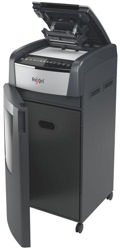 Rexel Optimum AutoFeed Plus 600X Cross Cut Shredder 110 Litre 600 Sheet Automatic/15 Sheet Manual Black 2020600X