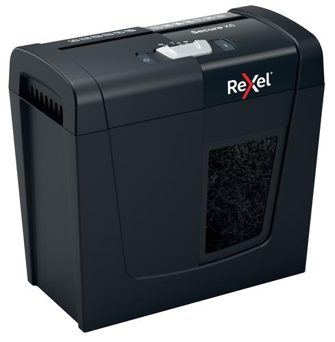 Rexel Secure X6 Cross Cut Shredder 10 Litre 6 Sheet Black 2020122