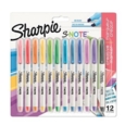 Sharpie S-Note Creative Permanent Marker Chisel Tip Assorted Colours (Pack 12) 2138233