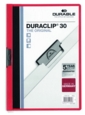 Durable Duraclip 30 Report File 3mm A4 Red (Pack 25) 220003
