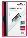 Durable Duraclip 30 Report File 3mm A4 Red (Pack 25) 220003