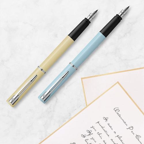 Waterman Allure Fountain Pen Baby Blue Pastel Barrel Blue Ink Gift Box