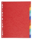 Exacompta Forever Recycled Divider 12 Part A4 Extra Wide 220gsm Card Vivid Assorted Colours