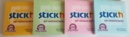 Stickn 360 Sticky Notes 76x76mm 100 Sheets Assorted Colours (Pack 12) 21792