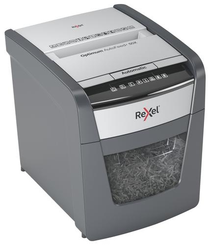 Rexel Optimum AutoFeed Plus 50X Cross Cut Shredder 20 Litre 50 Sheet Automatic/6 Sheet Manual Black 2020050X