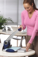 Rexel HD2300X 2 Hole Punch Ultra Heavy Duty Metal 50 Sheet Silver/Blue 2101521