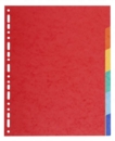 Exacompta Forever Recycled Divider 6 Part A4 Extra Wide 220gsm Card Vivid Assorted Colours