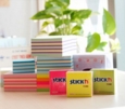 Stickn Sticky Notes Cube 76x76mm 400 Sheets Neon Colours 21539