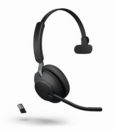 Jabra Evolve 2 65 UC Bluetooth 5.0 USB A Noise Isolating On Ear Mono Headset DSP Function Boom Microphone