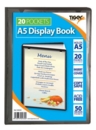 Tiger A5 Presentation Display Book 20 Pocket Black