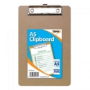 Tiger Masonite Hardboard Clipboard A5 Brown