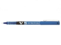 Pilot V5 Hi-Tecpoint Liquid Ink Rollerball Pen 0.5mm Tip 0.3mm Line Blue (Pack 20)