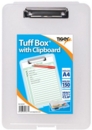 Tiger Tuff Box with Clipboard Polypropylene A4 Clear