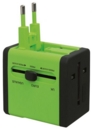 Swordfish VariPlug Dual USB Universal Travel Adapter Green