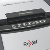 Rexel Optimum AutoFeed Plus 150M Micro Cut Shredder 44 Litre 150 Sheet Automatic/6 Sheet Manual Black 2020150M