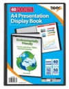 Tiger A4 Presentation Display Book 40 Pocket Black