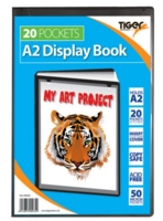 Tiger A2 Presentation Display Book 20 Pocket Black