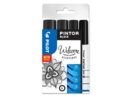 Pilot Pintor Paint Marker Extra Fine/Fine/Medium/Broad Black (Pack 4) 3131910537519