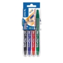 Pilot Set2Go FriXion Erasable Gel Rollerball Pen 0.7mm Tip 0.35mm Line Black/Blue/Green/Red (Pack 4)