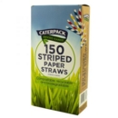 Caterpack Enviro Paper Straws Striped (Pack 150)