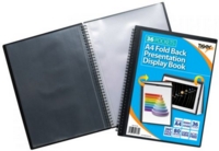 Tiger A4 Fold Back Display Book 36 Pocket Black