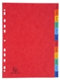 Exacompta Index Jan-Dec A4 225gsm Pressboard Assorted Colours