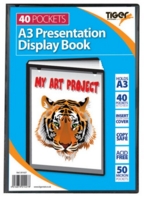 Tiger A3 Presentation Display Book 40 Pocket Black