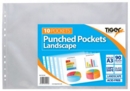 Tiger Multi Punched Pocket Polypropylene A3 45 Micron Top Opening Landscape Clear (Pack 10)