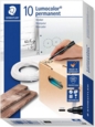 Staedtler Lumocolor Permanent Marker Bullet Tip 2mm Line Black (Pack 10)