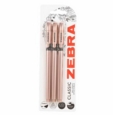 Zebra Z Grip Smooth Rose Gold Ballpen Black PK3