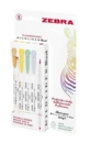 Zebra Mildliner Double Ended Brush Pen Assorted Fluorescent (Pack 5) 2691