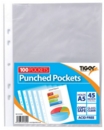 Tiger Multi Punched Pocket Polypropylene A5 45 Micron Top Opening Clear (Pack 100)