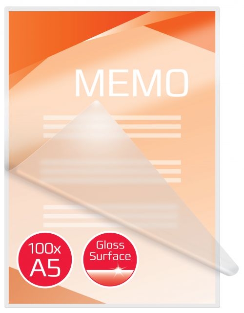 GBC Laminating Pouch A5 2x75 Micron Gloss (Pack 100) 3740451