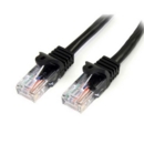 0.5m Black Snagless Cat5e Patch Cable