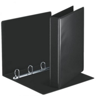 Esselte Essentials Presentation Ring Binder Polypropylene 4 D-Ring A4 30mm Rings Black (Pack 10) 49717