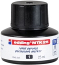 edding MTK 25 Bottled Refill Ink for Permanent Markers 25ml Black
