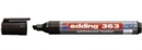 edding 363 Whiteboard Marker Chisel Tip 1-5mm Line Black (Pack 10)