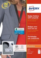 Avery Name Badge Holder with Lanyard 60x90mm (Pack 10)