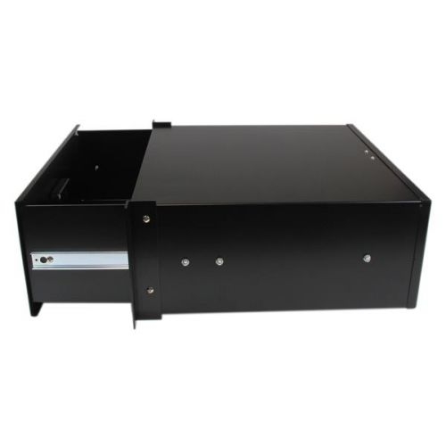 4U 19in Rack Black Steel Storage Drawer