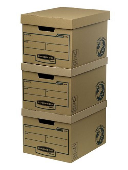 Fellowes Bankers Box Earth Series Standard Storage Box Board Brown (Pack 10) 4470601