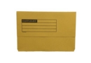ValueX Document Wallet Manilla Foolscap Half Flap 250gsm Yellow (Pack 50)