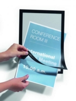 Durable Duraframe Magnetic Display Frame Self Adhesive A4 Black (Pack 10)