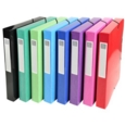 Exacompta Iderama Box File Pressboard A4 40mm Spine Width Elastic Closure Assorted (Pack 8)
