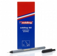 Edding 55 Fineliner Pen 0.3mm Line Black (Pack 10)