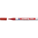Edding 751 Paint Marker Bullet Tip 1-2mm Line Red (Pack 10)