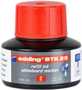 edding BTK 25 Bottled Refill Ink for Whiteboard Markers 25ml Red