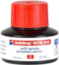 edding MTK 25 Bottled Refill Ink for Permanent Markers 25ml Red